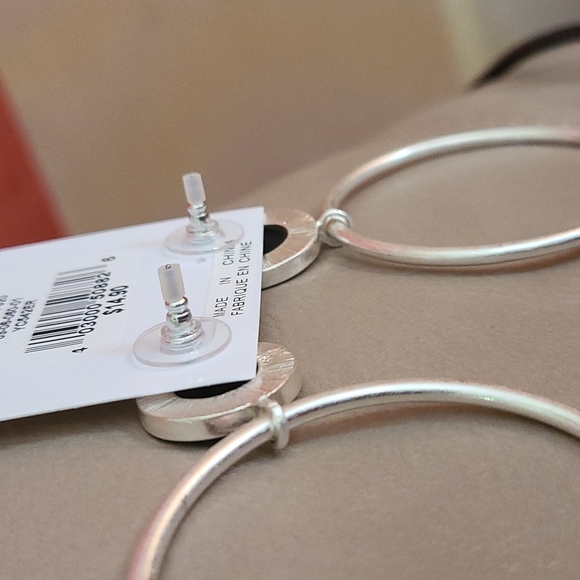 Two for $20 ,SILVER CIRCLE LABRADORITE STUD EARRINGS - Picture 5 of 5